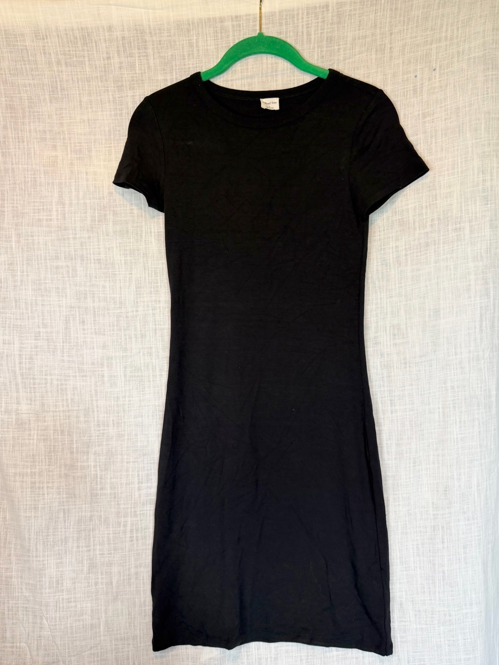 Aritzia Wilfred Free Tiny T-Shirt Dress Black Minimalist Clean Girl LBD Mini S
